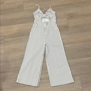Striped Jumpsuit in Black and White
